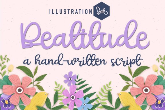 Beatitude: A Handwritten Font for Editorial Elegance