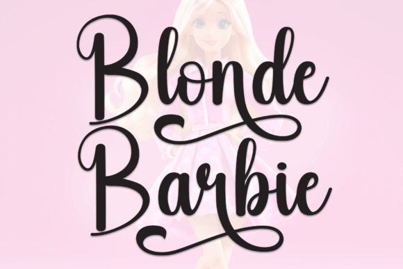 Blonde Barbie Font for Creative Projects