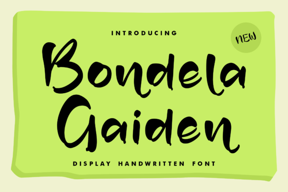 Bondela Gaiden – Handwritten Font for Brand Impact