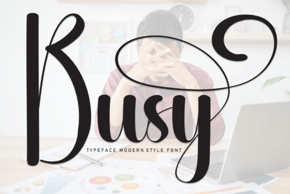 Busy: A Handwritten Font for Elegant Design