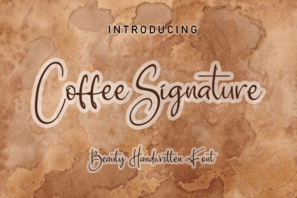Coffee Signature Font: Elegant Script for Digital Marketing