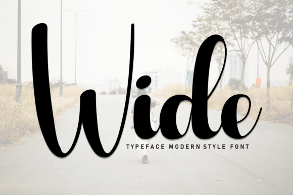 Wide Font: Sweet Script for Craft Projects